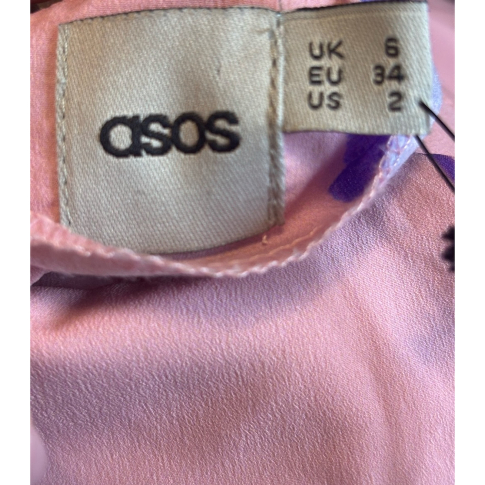 ASOS Lilac Floral Halter Midi Dress w/ Pockets Size 2 NWT - Picture 4 of 7